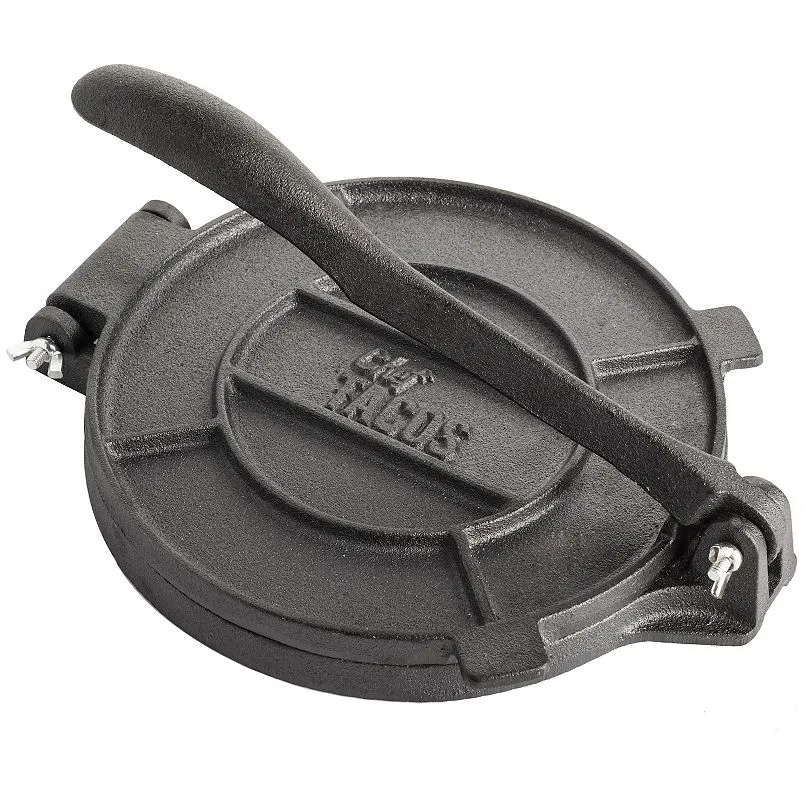 Authentic Cast Iron Tortilla Press, 8-Inch, Roti Maker Pre-seasoned Corn or F...