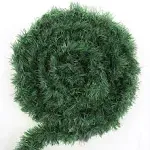 CCINEE 50 Feet Green Tinsel Garland