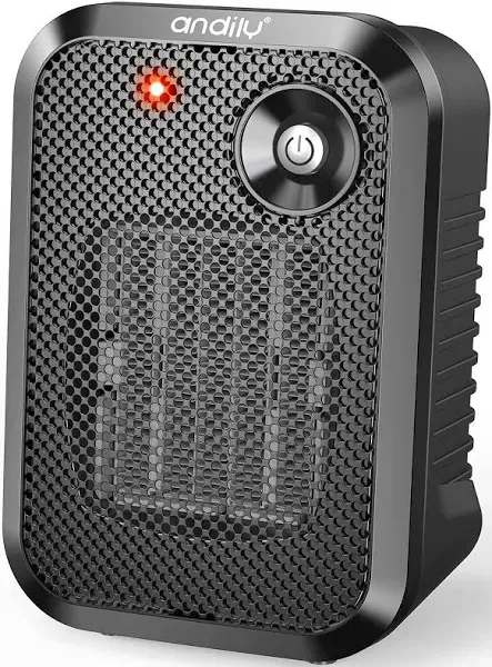 andily 500W Space Electric Small Heater Portable Manual Thermostat Noiseless