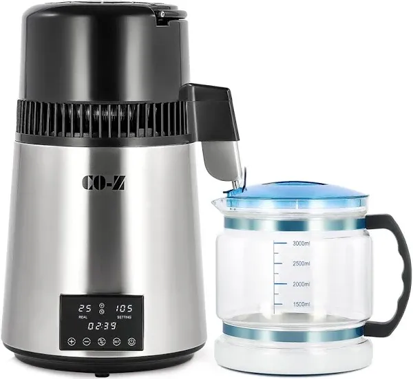 CO-Z 1750W 1.1 Gallon Water Distiller with Glass Container