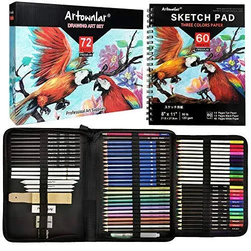 Artownlar 72 Pack Drawing Sketching Set