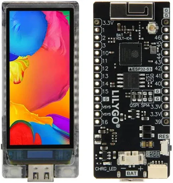 LILYGO T-Display-S3 AMOLED ESP32-S3 with 1.91 Inch RM67162 Display TTGO Development Board Wireless Module (Unwelded pin Version)