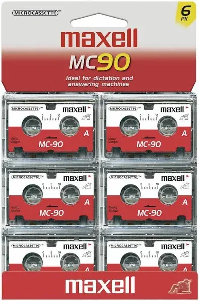 Maxell MC90 Microcassette 3-Pack