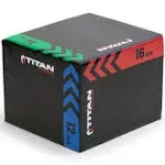 Titan Fitness 3-in-1 Heavy Foam Plyometric Box 12" 14" 16"