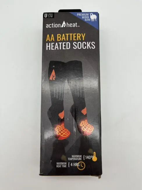 ActionHeat AA Battery Heated Socks - Wool Small/Medium