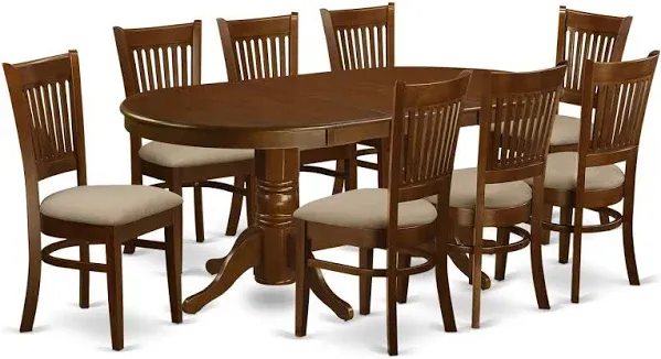 East West Furniture VANC9-ESP-C 9-Piece Dining Table Set