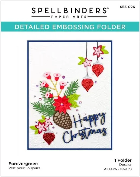 Spellbinders Embossing Folder-Forever<wbr/>green SES026