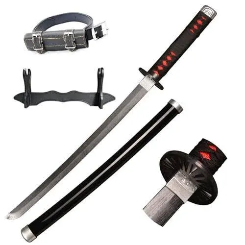 Cosplay Swords Tanjirou Samurai Sword, Katana Sword Plastic Toy Sword for Cos...