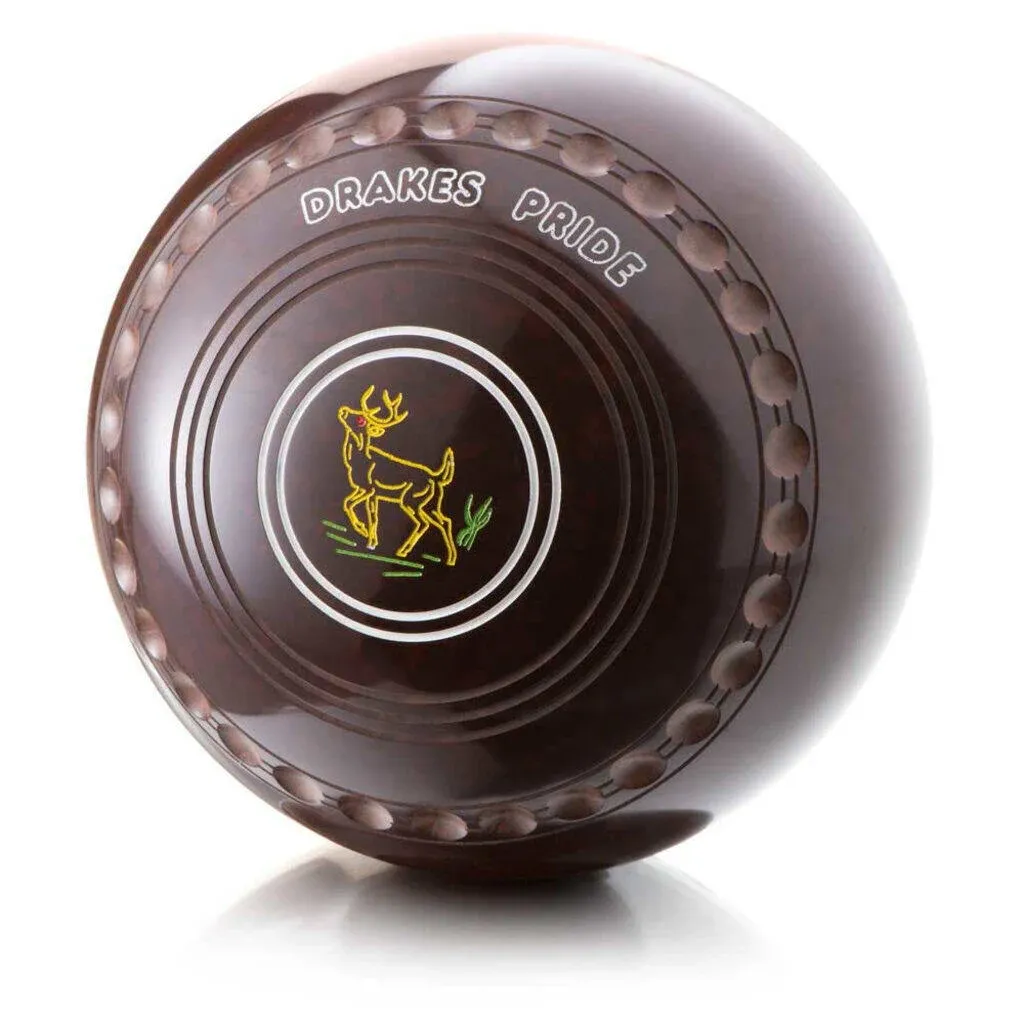 Drakes Pride Professional Bowls - Brown, Gripped, Size 3, Heavy (UK)