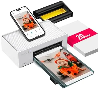 4x6&#039;&#039; Photo Printer, Wi-Fi, 20 Sheets, Full-Color, Instant Printer for iPhone...