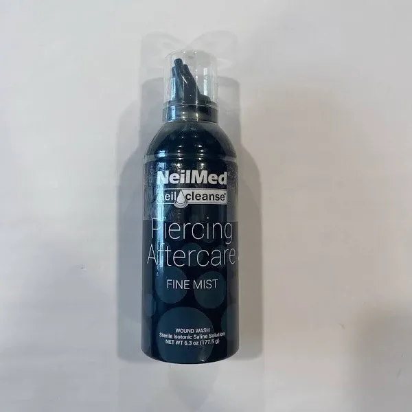 NeilMed NeilCleanse Piercing Aftercare Fine Mist Sterile Saline 6.3 Oz Neil Med