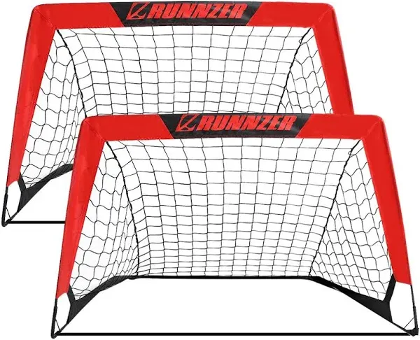 L RUNNZER Portable Soccer Goal Set of 2