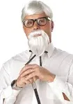 The Colonel Wig &amp; Beard White Fancy Dress Up Halloween Adult Costume Accessory