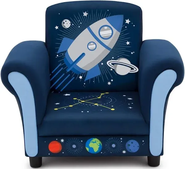 Blue... Space Adventures Kids Upholstered Chair