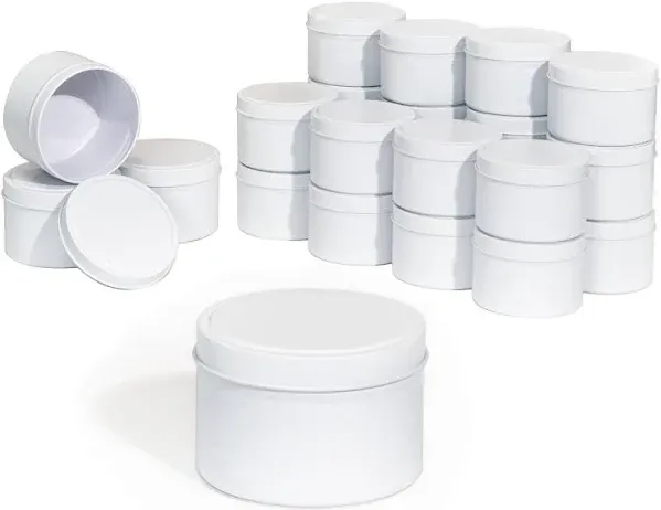 Aroparc Candle Tins 8oz, 24 Piece Bulk Candle Containers for Candle Making Su...