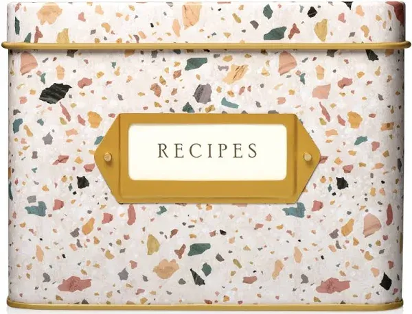 Jot & Mark Decorative Recipe Tin Box