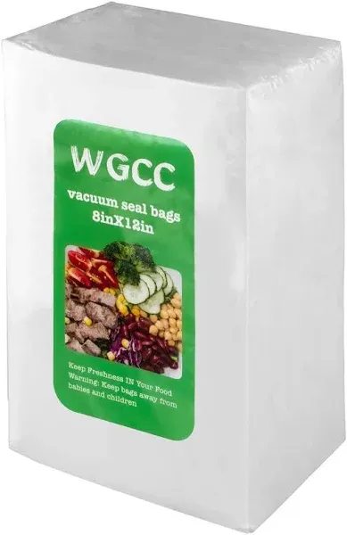 200 Quart Size 8" x 12" Vacuum Sealer Bags, Heavy Duty Vacuum Food Sealer Storage Bags, Vacuum Seal Freezer Bags, BPA Free and Puncture Prevention, Great for Sous Vide Vacuum Seal PreCut Bags