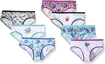 Disney Descendants Girls Hipster Underwear, 7 Pack Panties (Little Girls & Big Girls)