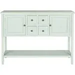 SAFAVIEH Charlotte Celadon Storage Sideboard - 45.7&#034; x 15&#034; x Aqua Smoke 45.7&#034; x