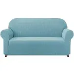 Subrtex 1 Piece Loveseat Slipcover Stretch Spandex Furniture Protector - Steel Blue