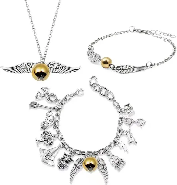 Fancy Space Charm Bracelets Jewelry Set