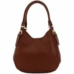 Lightweight 3 Compartment Faux Leather Medium Hobo Bag