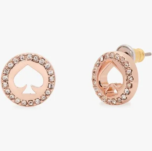 Kate Spade Jewelry Spot The Spade Pave Halo Spade Stud Earrings