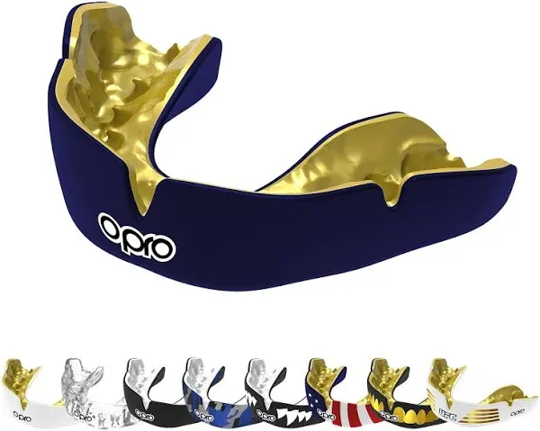 OPRO Instant Custom-Fit Mouth Guard, Dentist-Level Comfort, Protection & Fit - Moldable Mouthguard for Football, Boxing, Rugby, MMA, Lacrosse, UFC, Ice Hockey Mouth Piece - Includes Mouthguard Case