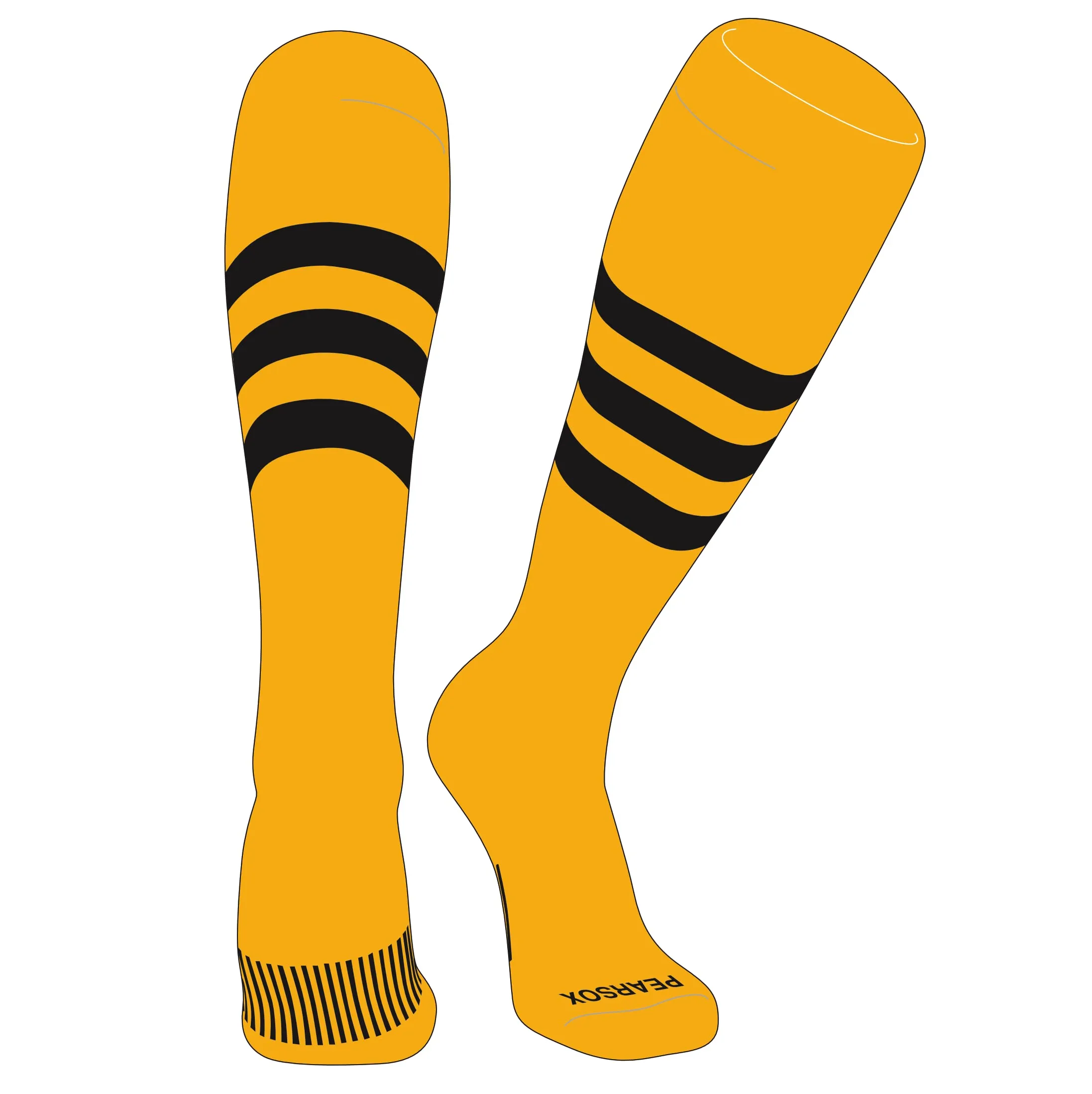 Pear Sox Striped OTC Baseball, Softball, Football Socks