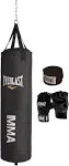 Everlast 70lb Nevatear Heavy Bag w/ Gloves, Hand Wraps & Bungee Cord,Black(Used)