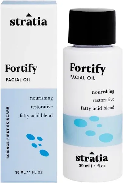 Stratia Fortify | Restorative Facial Oil with Blend of Omega Fatty Acids | Nourishing & Non-Greasy | For Dry, Combo, Sensitive Skin | 1 Fl Oz