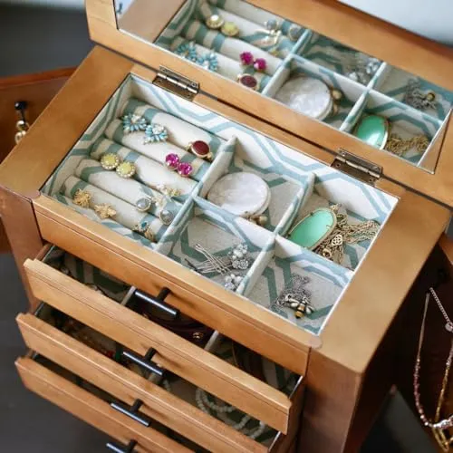 Hives and Honey Emma Wood Jewelry Chest