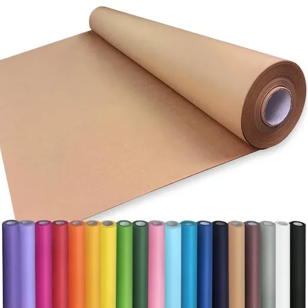 PH PERKHOMY PerkHomy 1,440" Kraft Paper Roll for Craft Bulletin Board Paper Kids Art Table Covering Crafting Gift Wrapping Bouquet