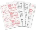 ONGULS 1099 NEC Forms 2023, 1099 NEC Laser Forms IRS Approved Designed for QuickBooks and Accounting Software 2023, 4 Part Tax Forms Kit, 25 Vendor