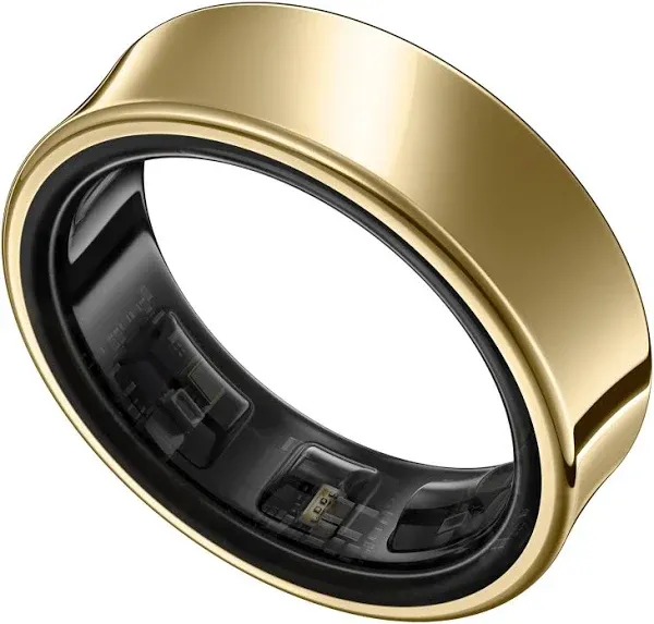 SAMSUNG Galaxy Ring, AI Smart Ring, Size First w/Sizing Kit, No App Subscription, Fitness Monitoring, Sleep Tracker, 6-Day Battery Life, Size 8, Titanium Gold [US Version, 1Yr Manufacturer Warranty]