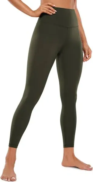 CRZ YOGA Butterluxe Womens High Waisted 25 Inches Yoga Leggings Double Seamed