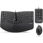 PERIDUO-406A 3-in-1 Wired Compact Ergonomic Keyboard