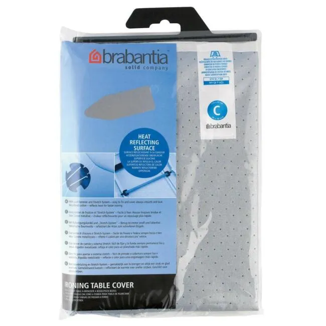 Brabantia ironing board cover ironing cover ironing table C 124x45 cm silver