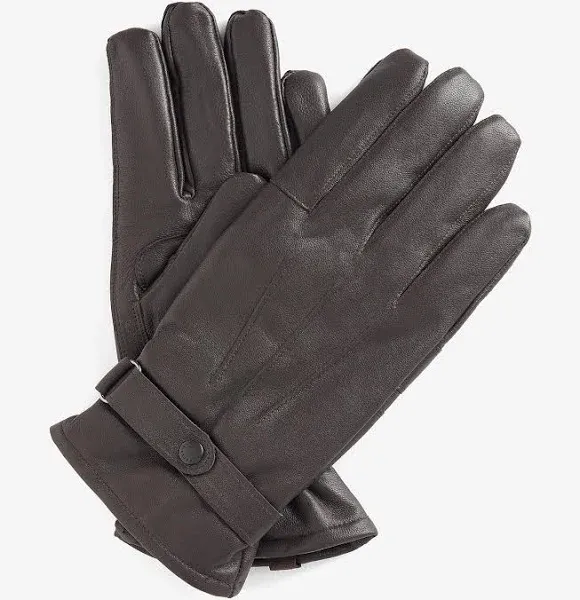 Barbour Burnished Leather Thinsulate Gloves Mens