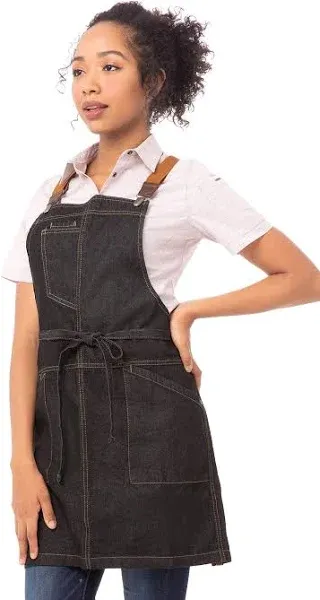 Chef Works Unisex Berkeley Short Bib Apron Black One Size