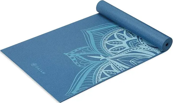 Gaiam Yoga Mat - Premium 6mm Print Extra Thick Non Slip Exercise & Fitness Mat for All Types of Yoga, Pilates & Floor Workouts (68"L x 24"W x 6mm Thick)