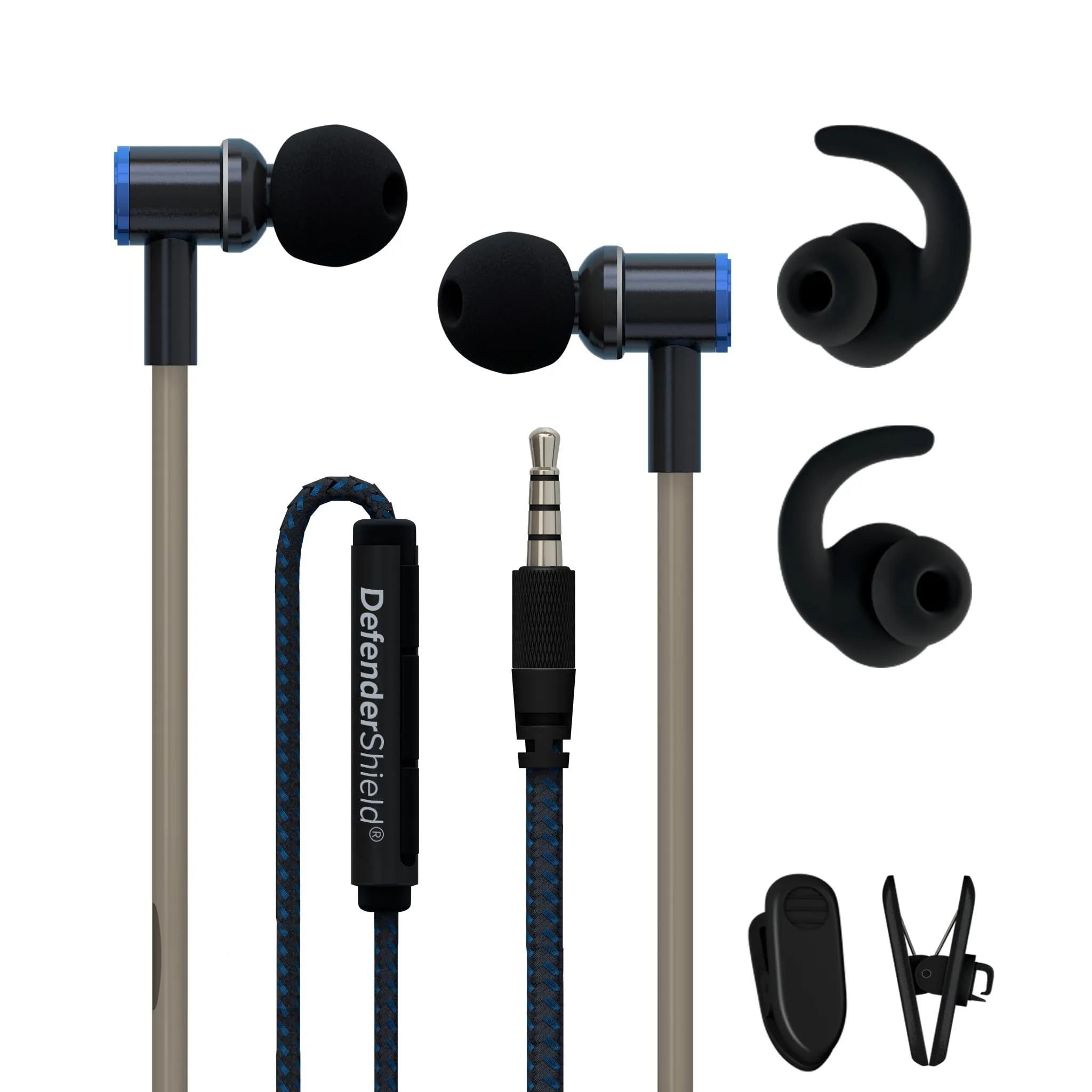 DefenderShield Air Tube Stereo Earbuds