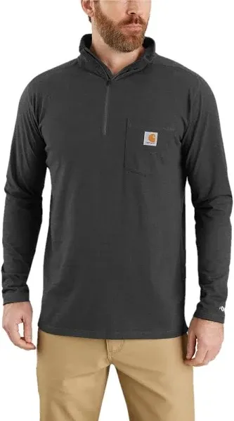 Carhartt Men's Relaxed Fit Midweight Long-Sleeve Quarter-Zip T-Shirt