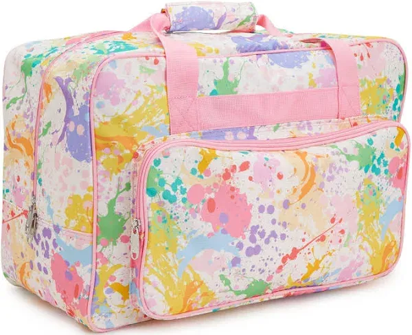 Pastel Watercolor Sewing Machine Carrying Case - Universal Tote Travel Bag Ac...