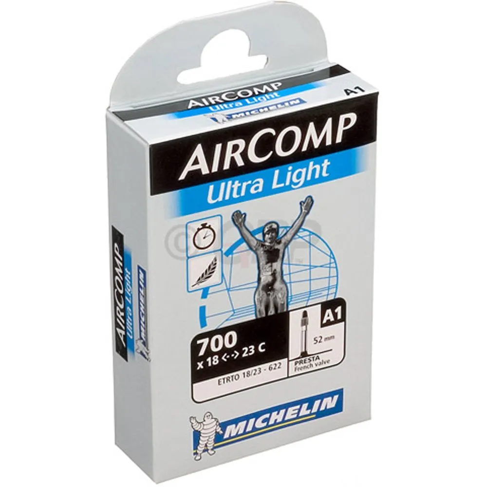 Michelin AirComp Ultra Light Tube 700x18-25mm 52mm Presta Valve