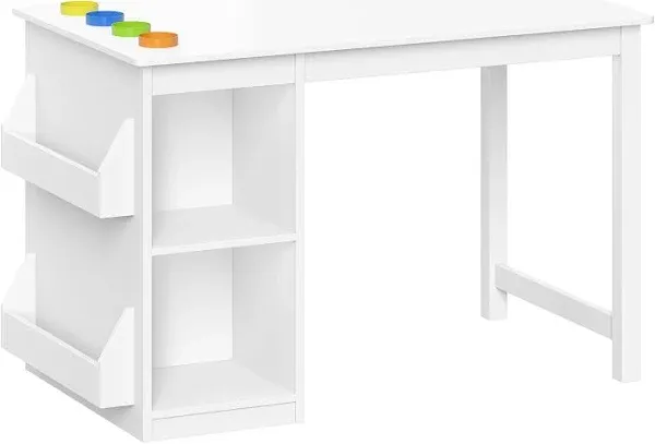 RiverRidge Kids Art Activity Table with 4 Cubbies & Book Racks - Versatile Kids Desk & Sensory Table with Cubbies