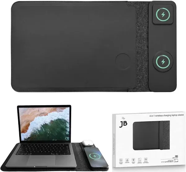 4-in-1 Wireless Charging Laptop Sleeve