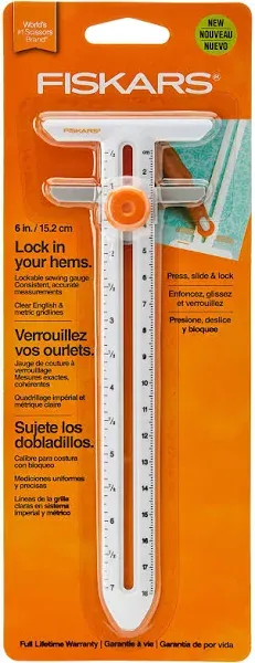  Fiskars Sewing Measuring Gauge 6&#034; 1/8&#034; Increments 020335061859