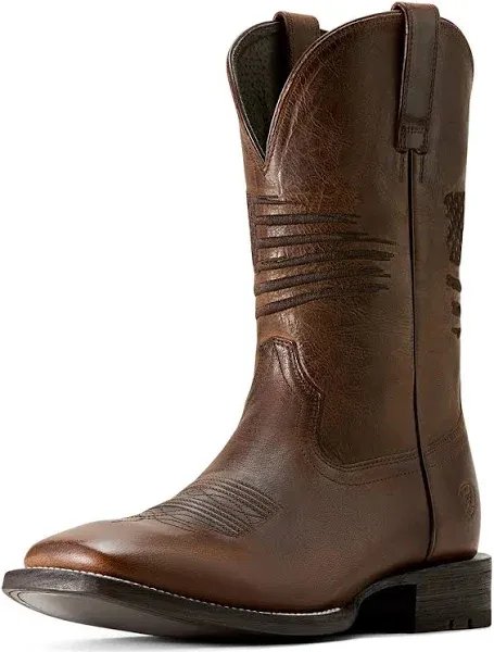 Ariat Mens Western Boot 11&#034; Circuit Patriot Weathered Tan 10029699 Comfort