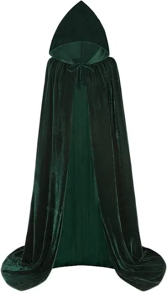 Halloween Cosplay Costume Long Cloak Hooded Coat Vintage Adult Witch Cape Coat